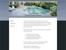 Tablet Screenshot of clearallyearpools.com